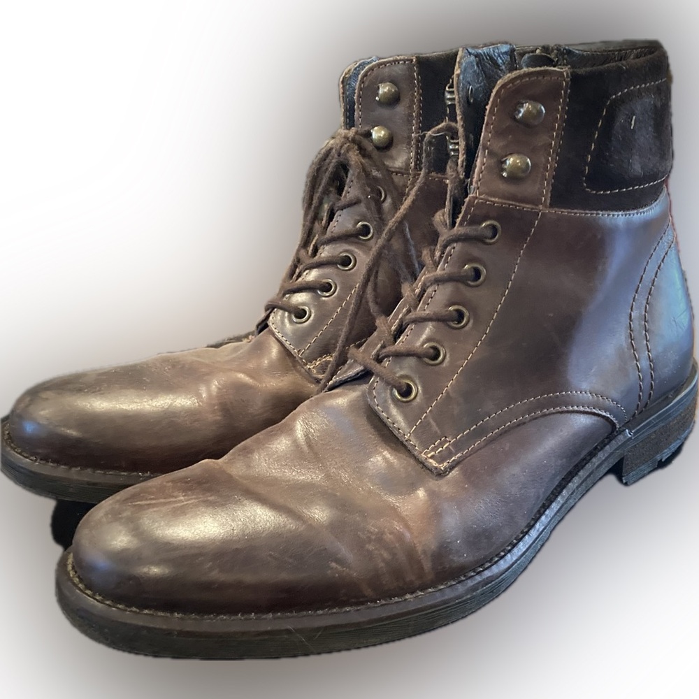 Alfani boots - size 10.5 (u.s), brown, interior ankle-side zip up